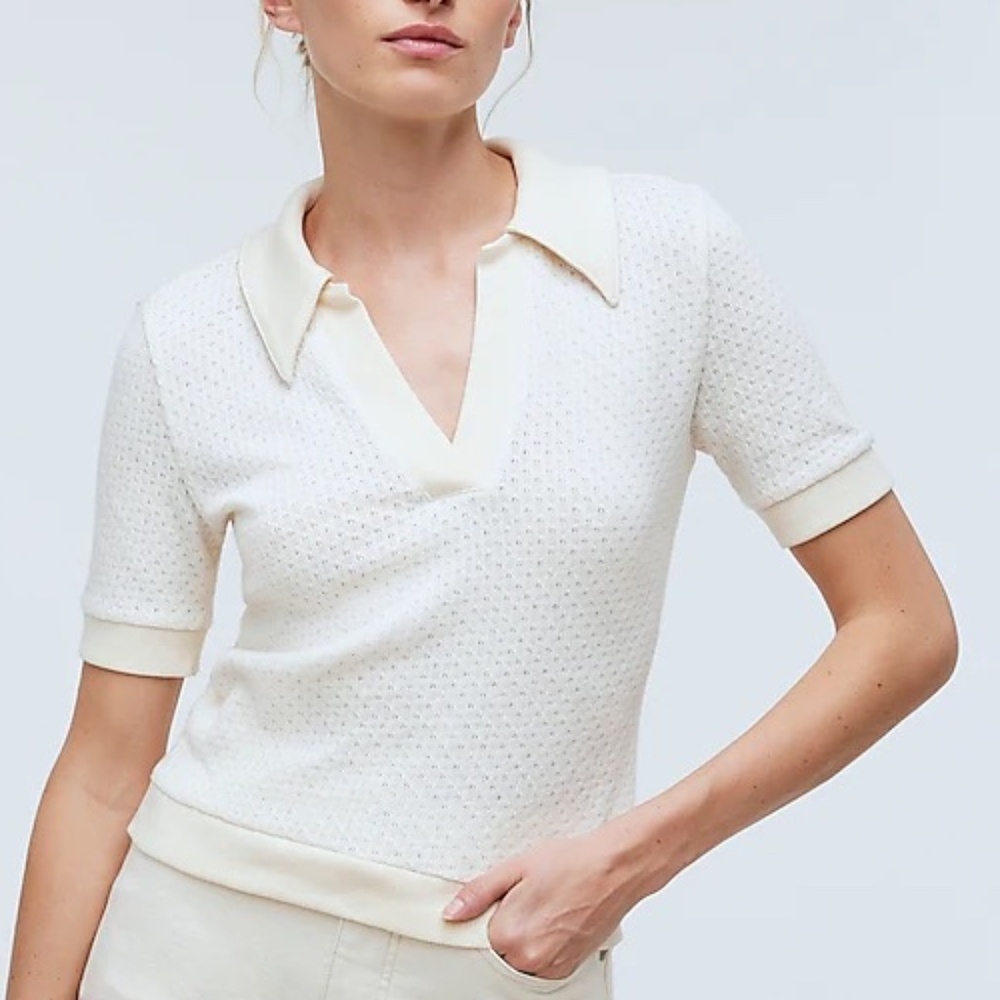 Madewell | Collared Pointelle Sweater Tee